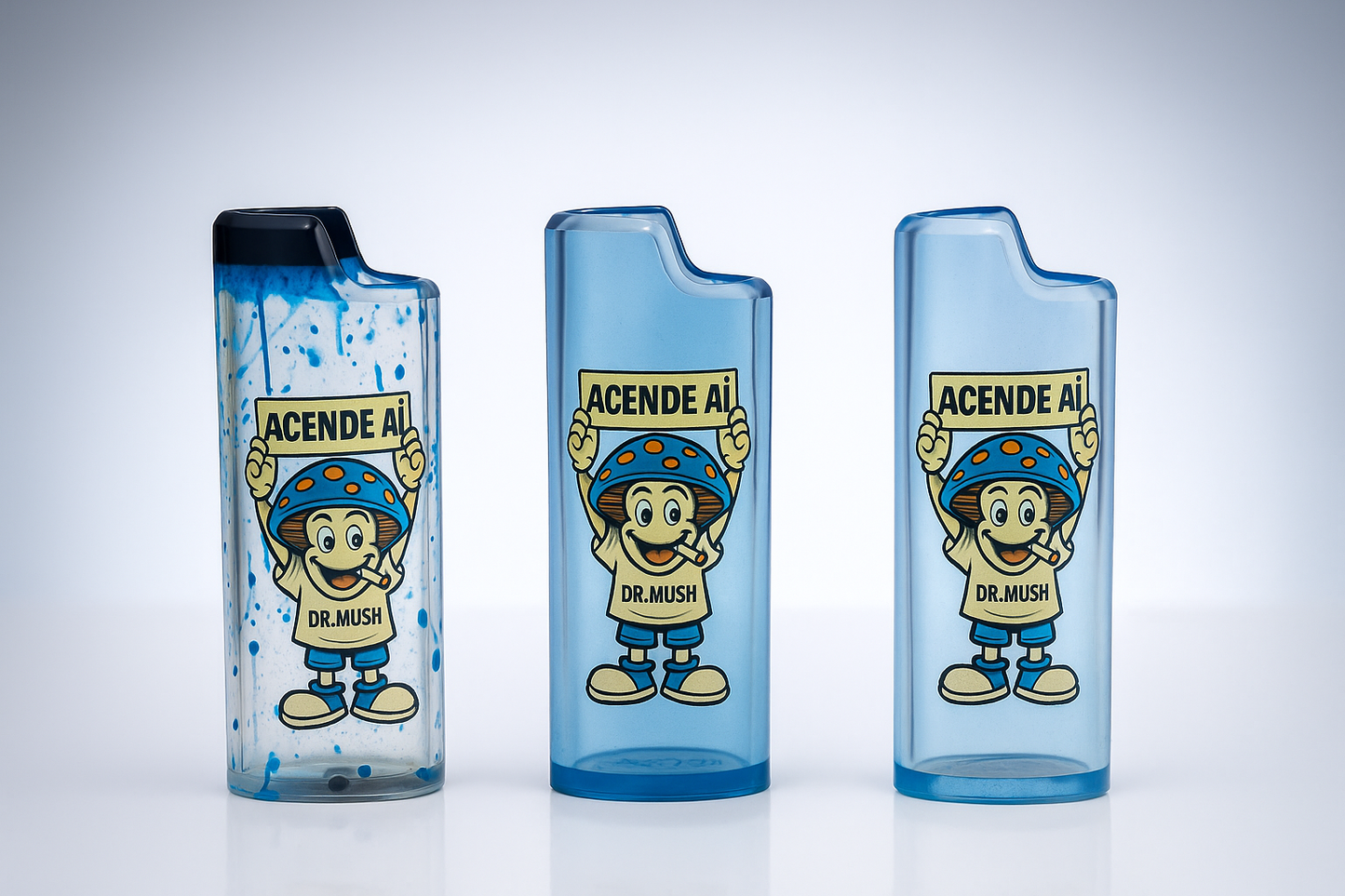 Porta Bic "Acende Aí" - Resina Cristalina